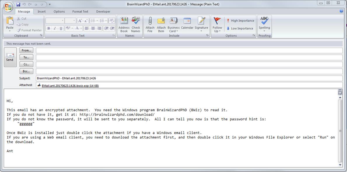 BrainWizardPhd uses encrypted attachments