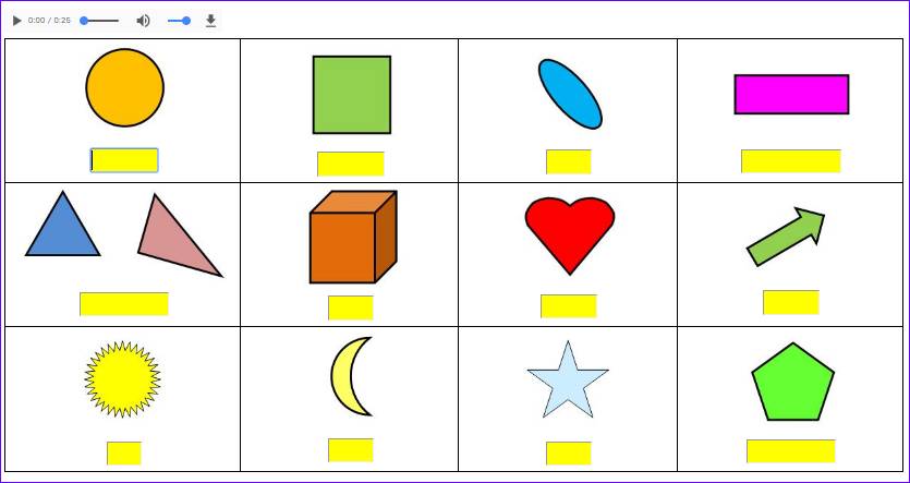 Teach shapes for children using BrainWizardPhD